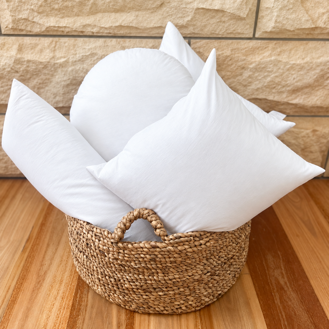 Duck Feather Cushion Inserts - Square, Oblong, Lumbar and Circular