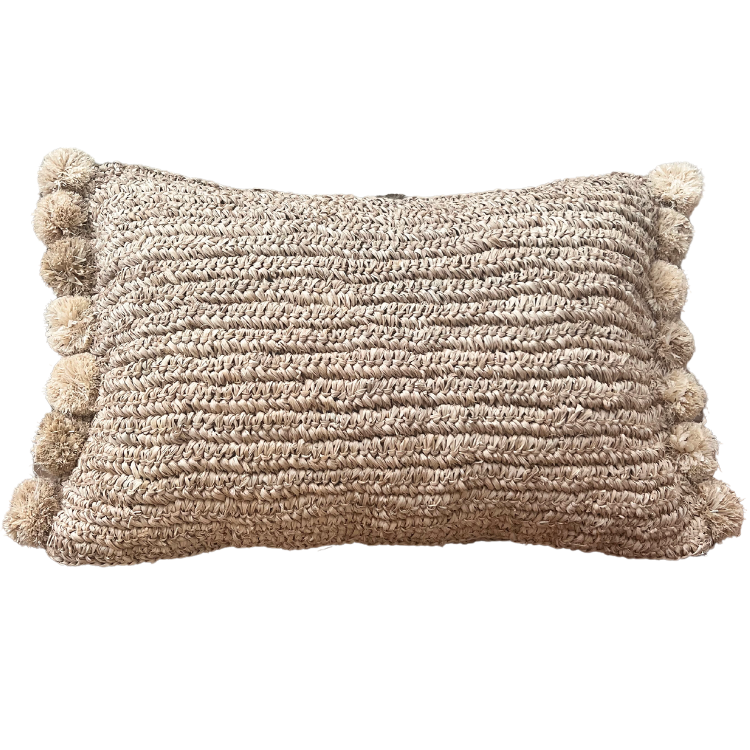 Woven decor cushion.