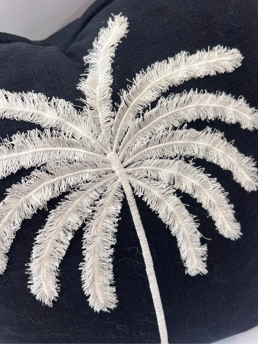 Palma Cushion Cover - Black