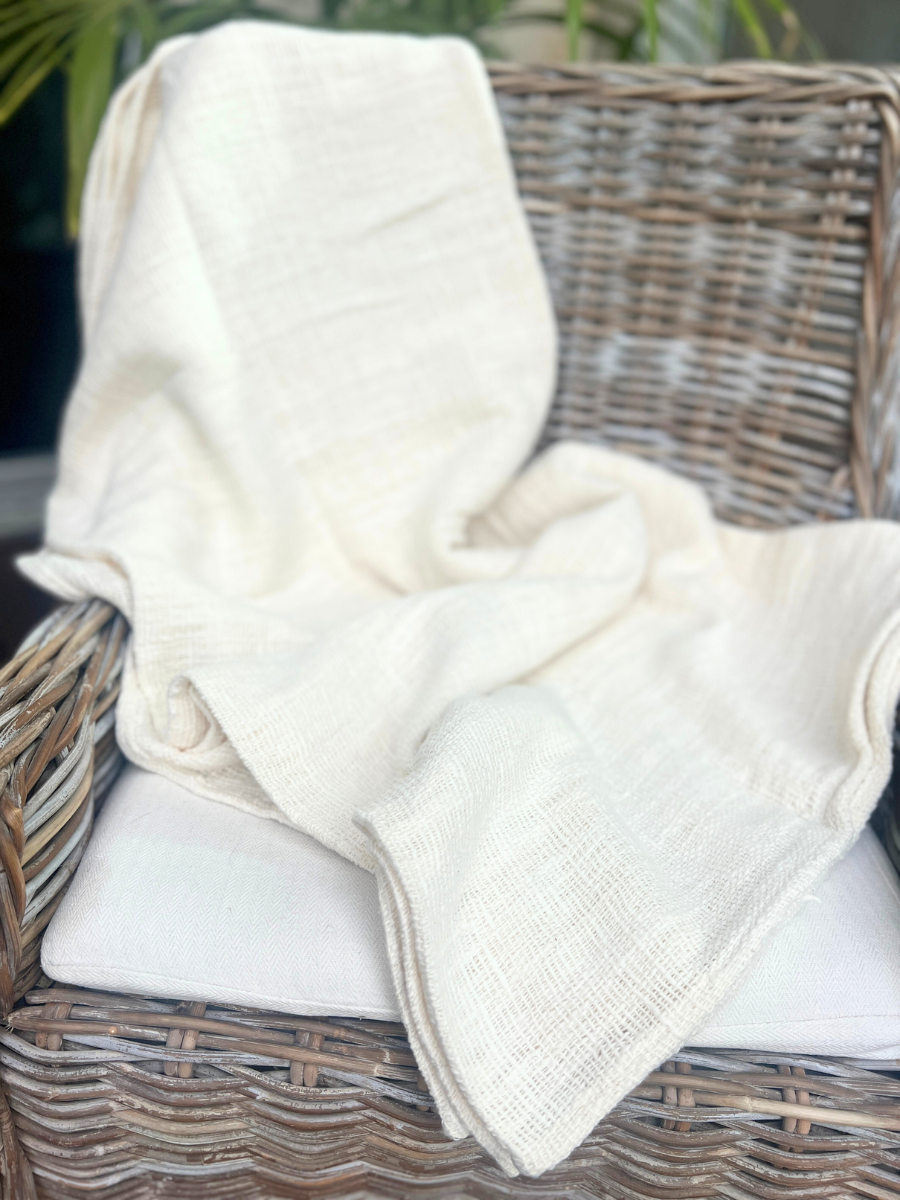 Serenity soft cotton throw