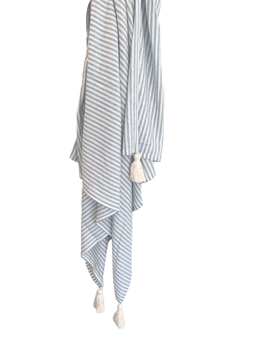 Antibes lightweight throw - Soft Blue