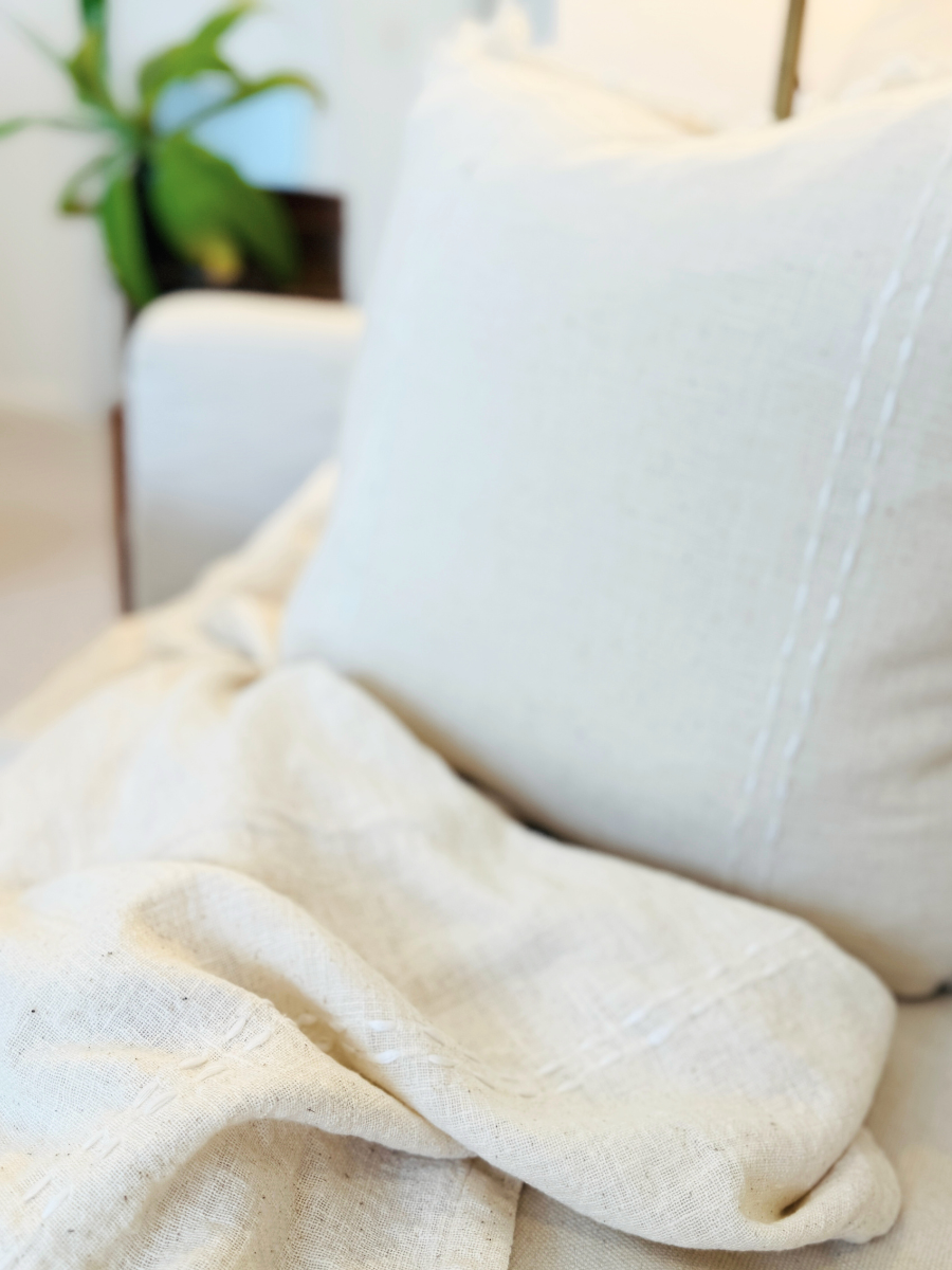 Breezy Linen Cushion and Throw Set