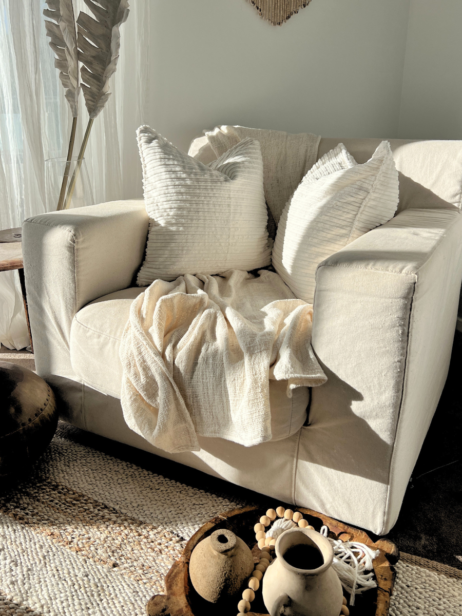 Coastal Corduroy Cushion