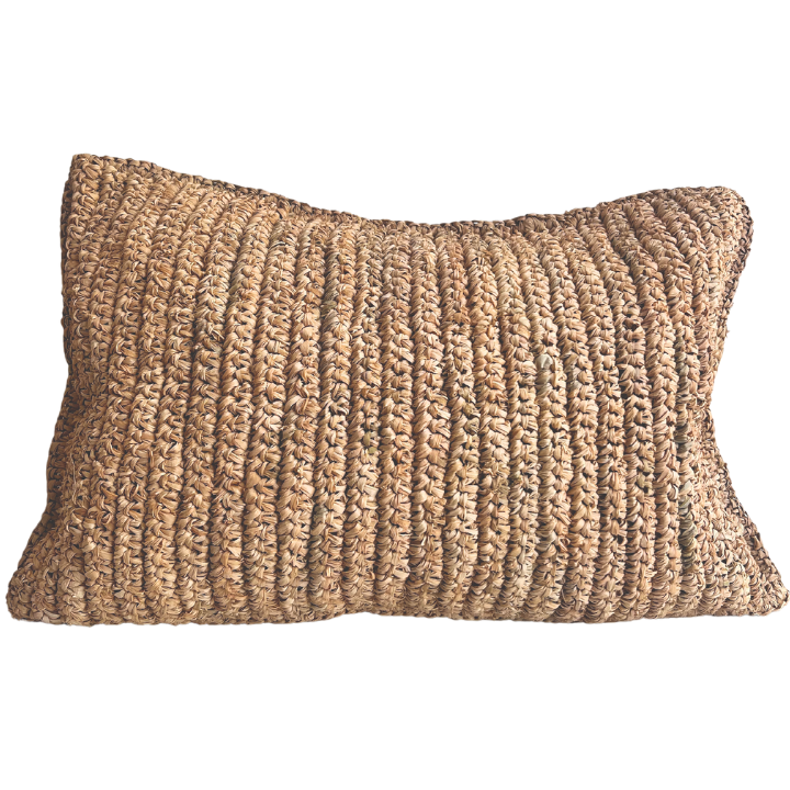 Woven decorative cushion.