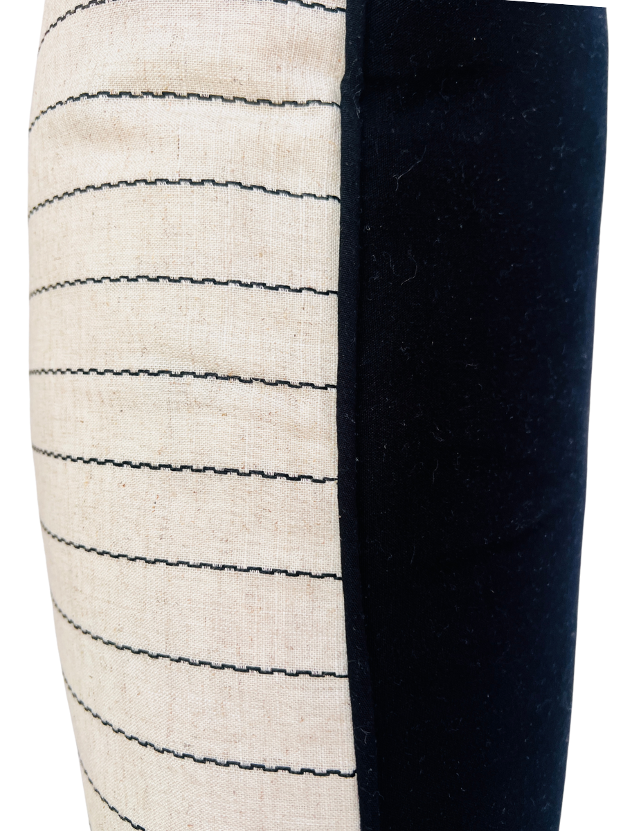 Noir Fine Stripe Cushion Cover Set