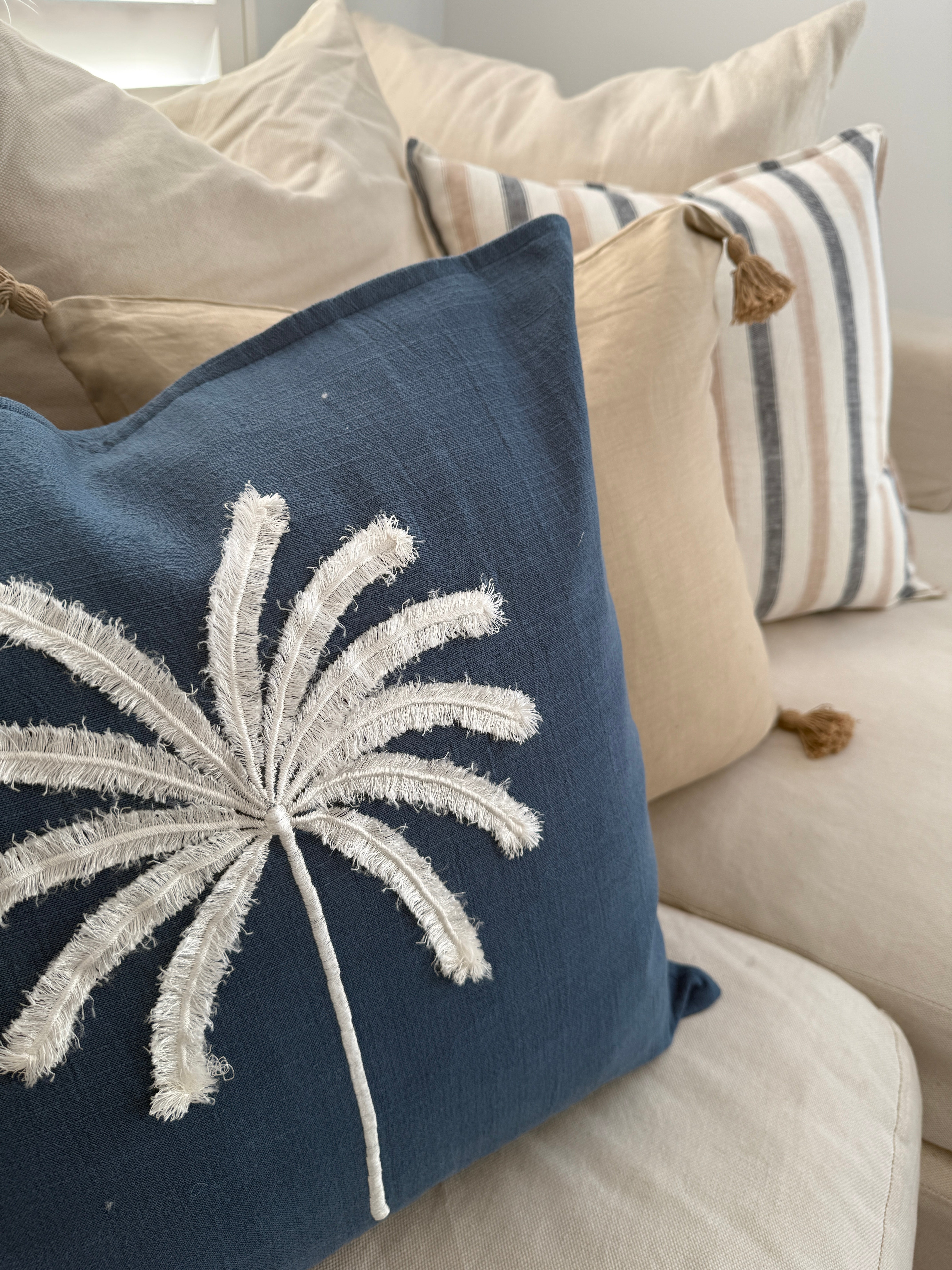 Sand and Sea Stripe cushion - New!
