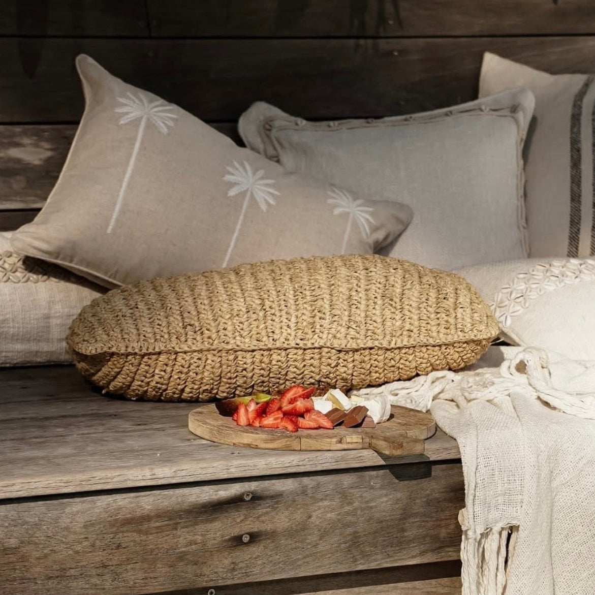 Island Raffia Cushion Cover