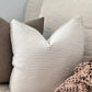 Antibes cushion cover - Taupe and Ivory