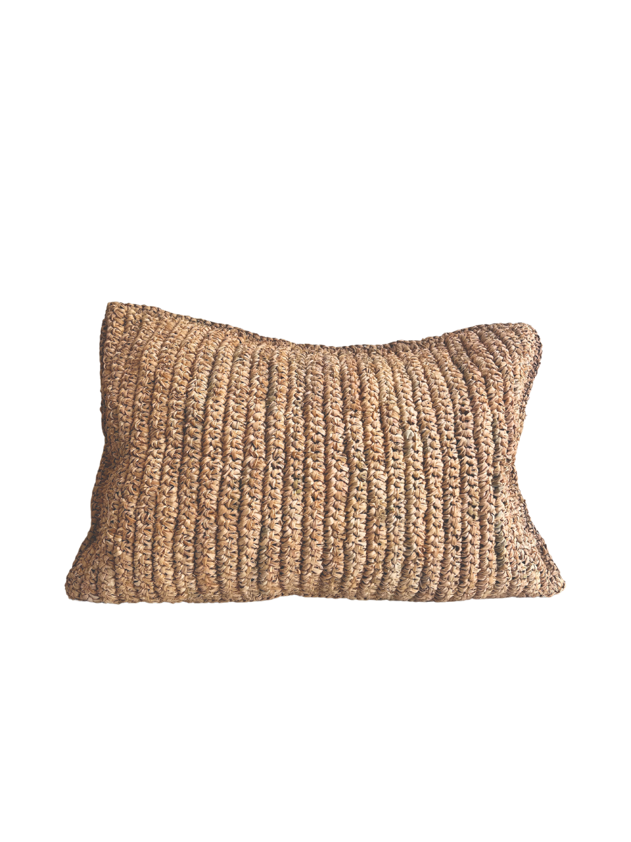 Island raffia cushion cover