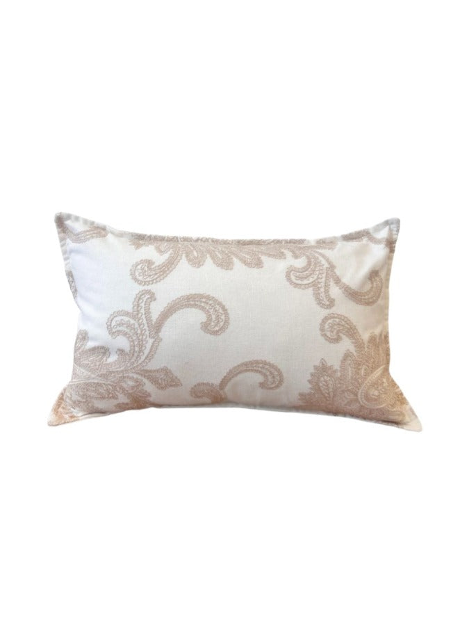 Swish embroidered cushion