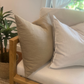 Antibes cushion cover - Taupe and Ivory