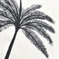 Grand Palm Cushion - Black Palm on White