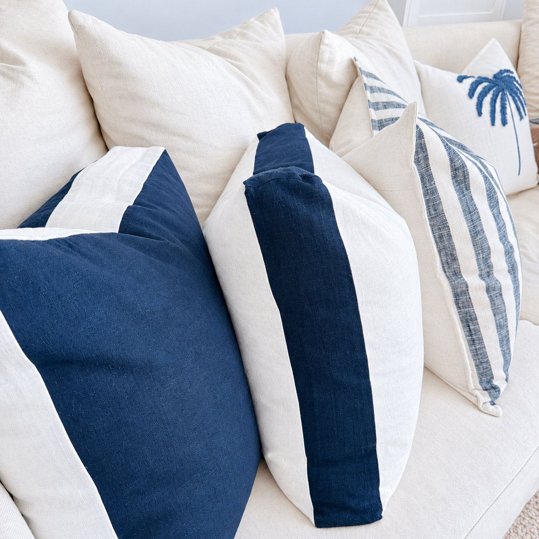 Azure Coast - Navy on White