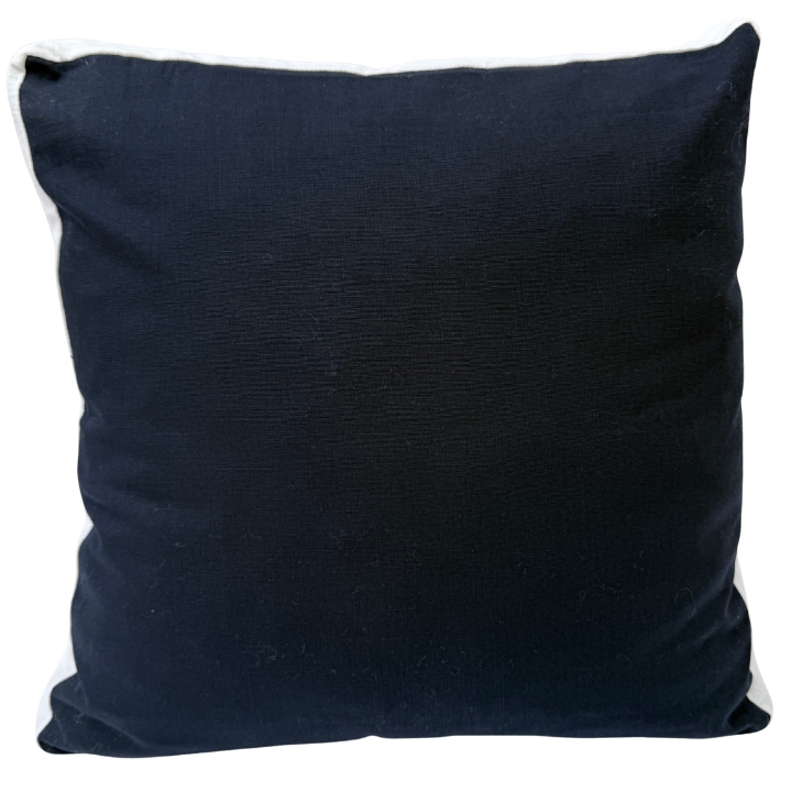 Navy blue cushion.