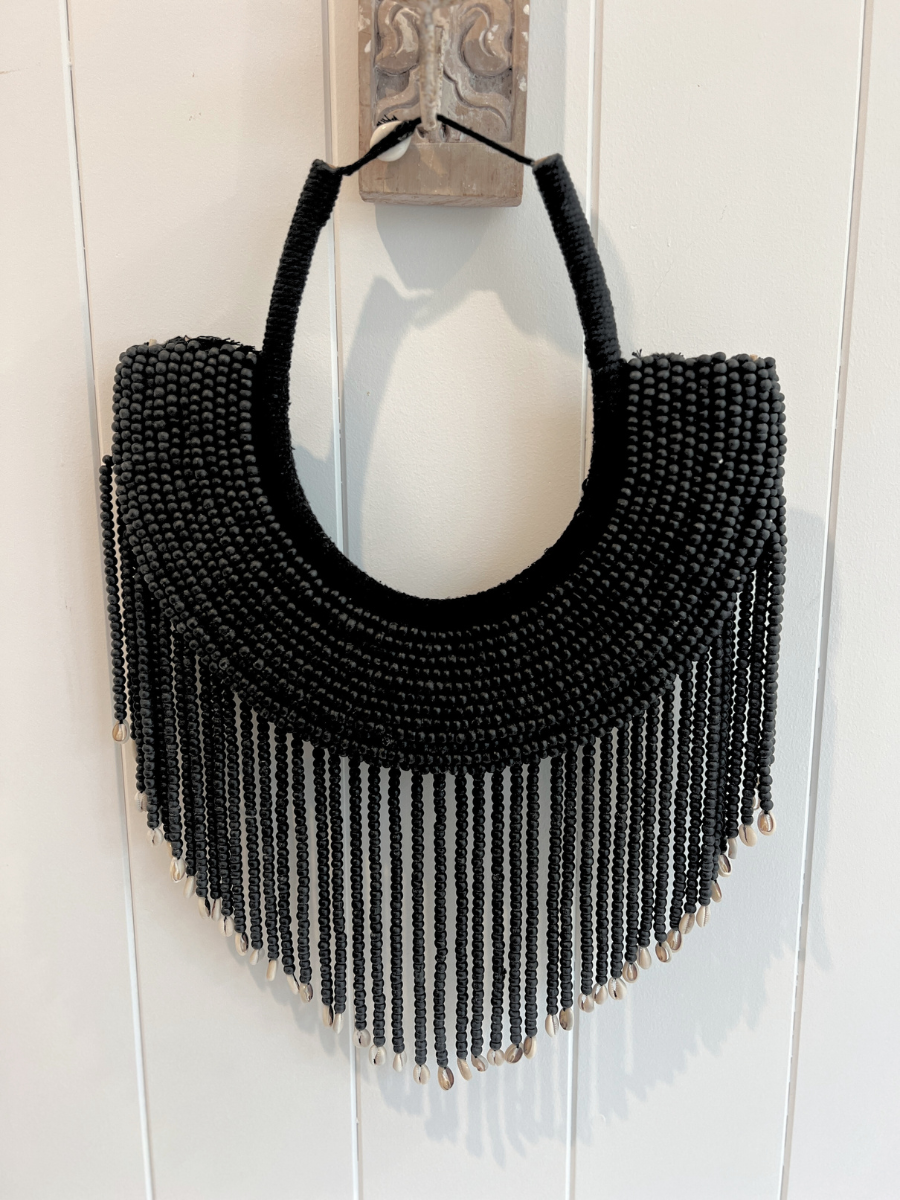 Beaded Wall Hanging - Black