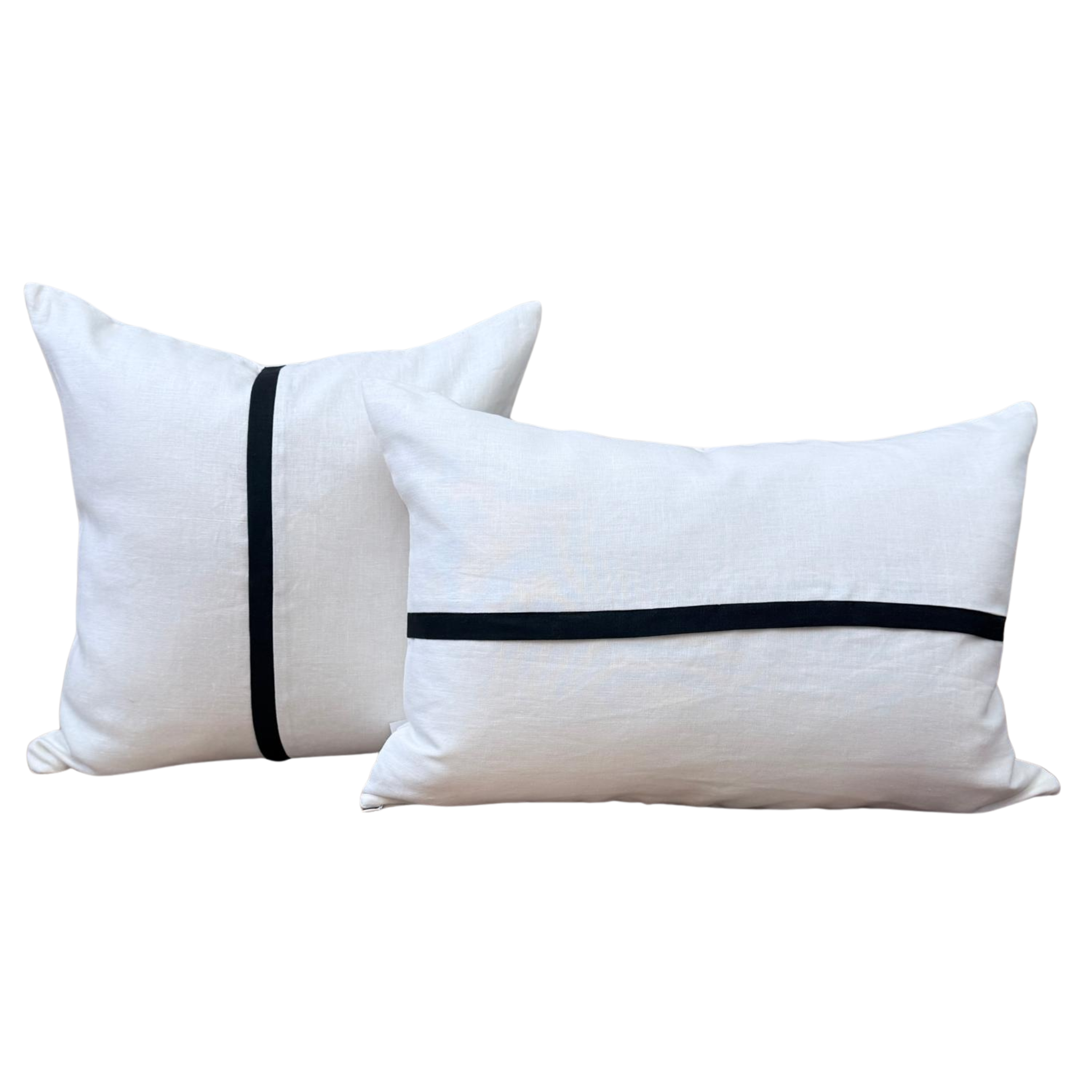 Capri Collection - Black & Ivory - Square and Oblong cushions - New!