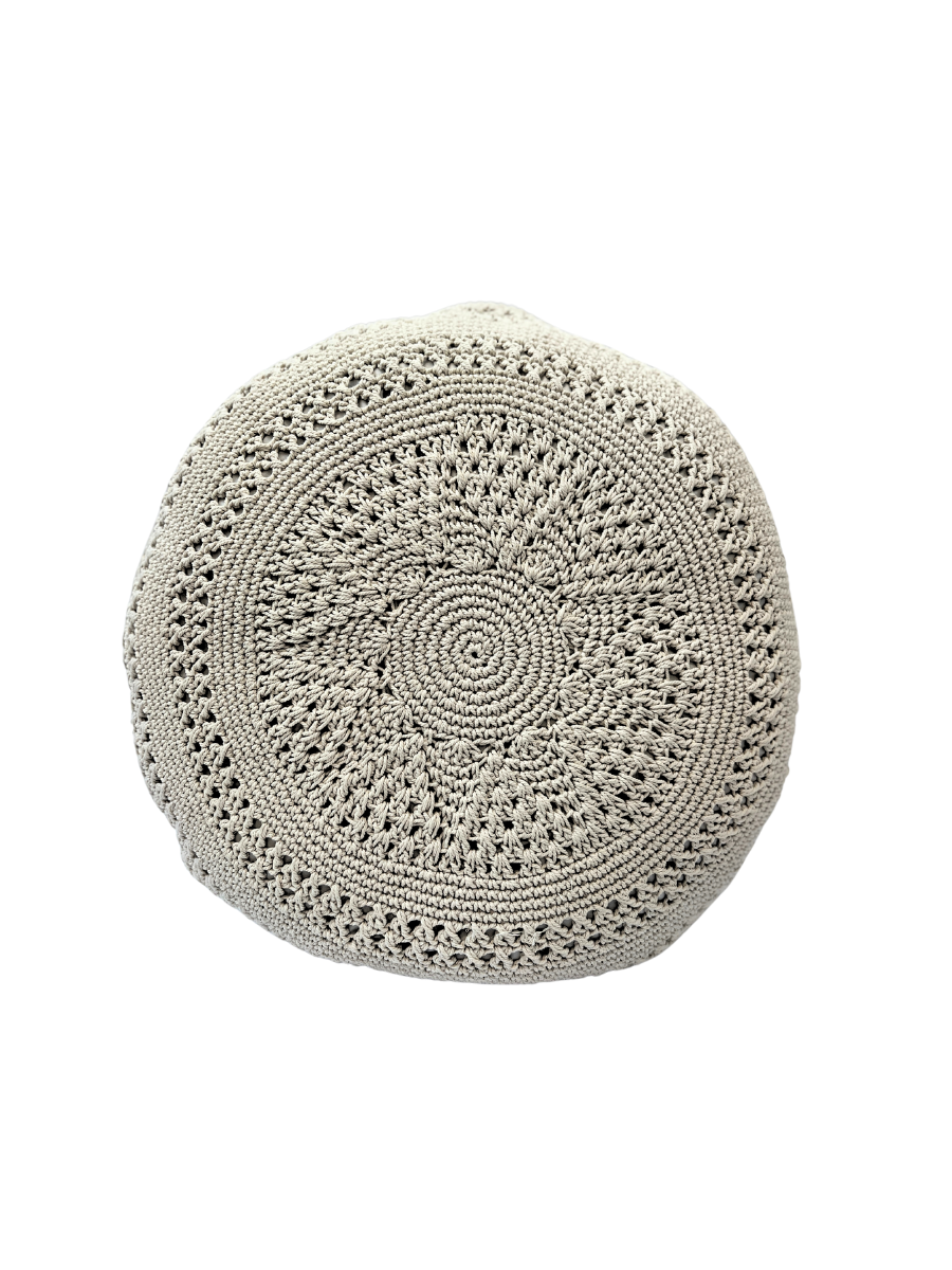 Button Crochet round cushion - NEW!