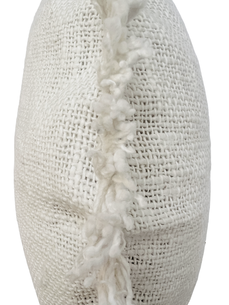 Fringed round cushion - New!