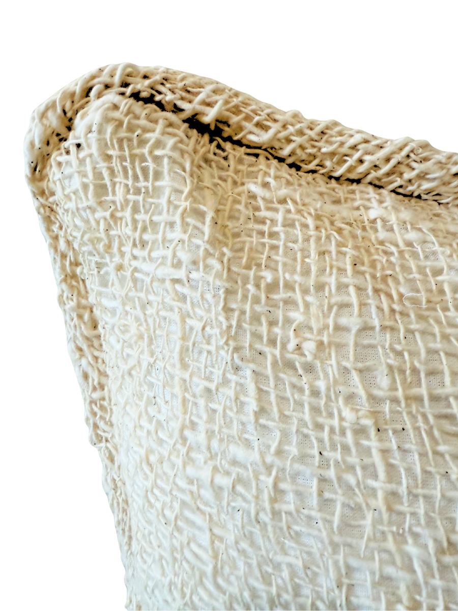 Coastal Natural Woven Cotton cushion  - New!