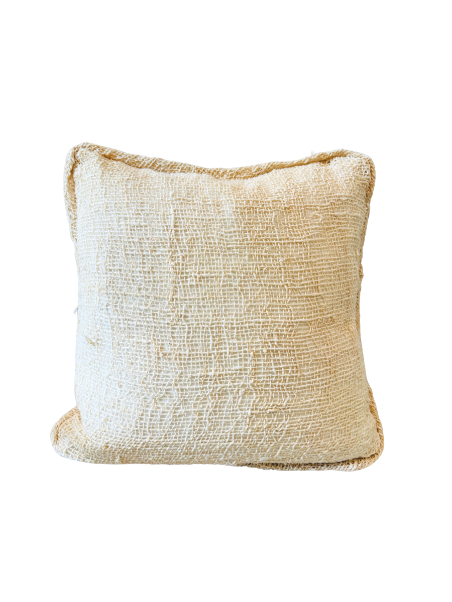 Coastal Natural Woven Cotton cushion  - New!