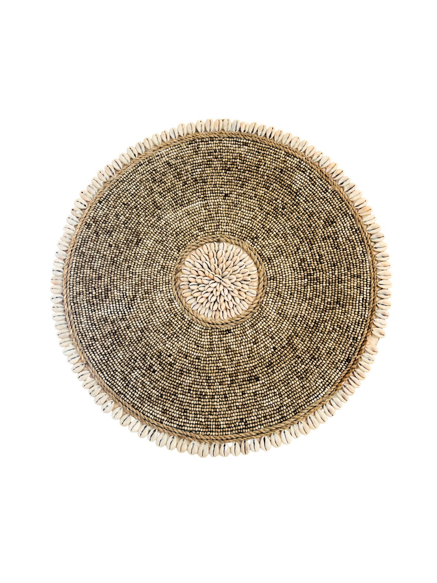 Round Shell Beaded Wall Piece - New!