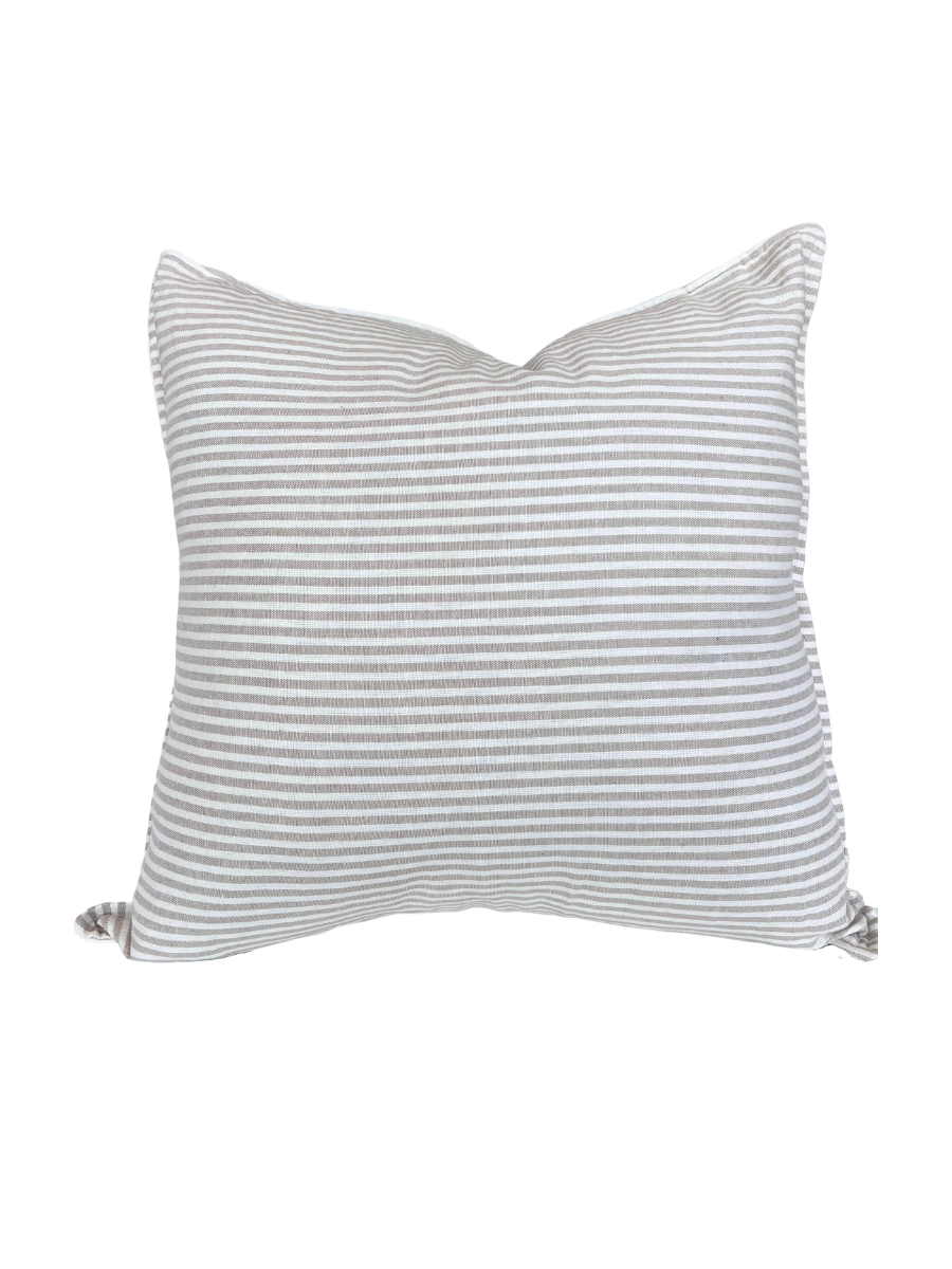 Antibes cushion - Taupe and Ivory