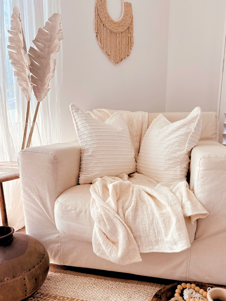 Coastal Corduroy Cushion