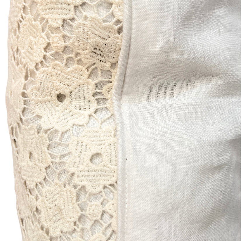Floral woven design fabric.