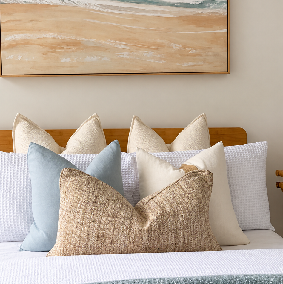 Handwoven Oatmeal Cushion Covers - Two Sizes