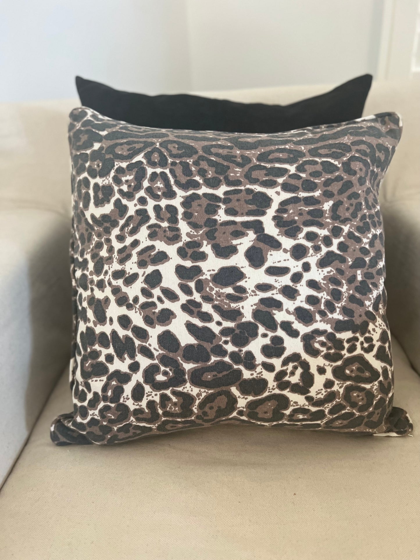 Big Cat Black and White cushion cover