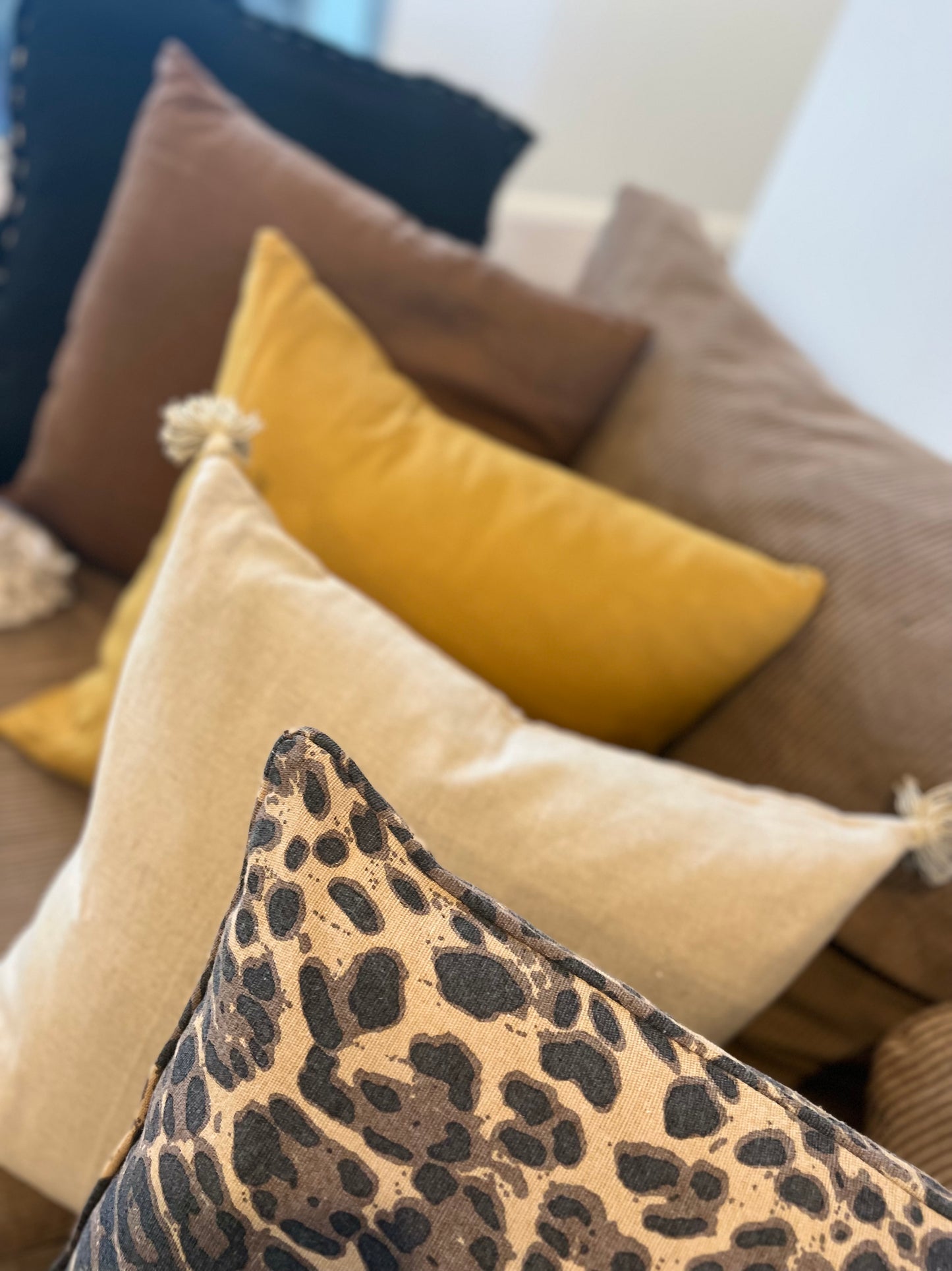 Big Cat Brown cushion cover