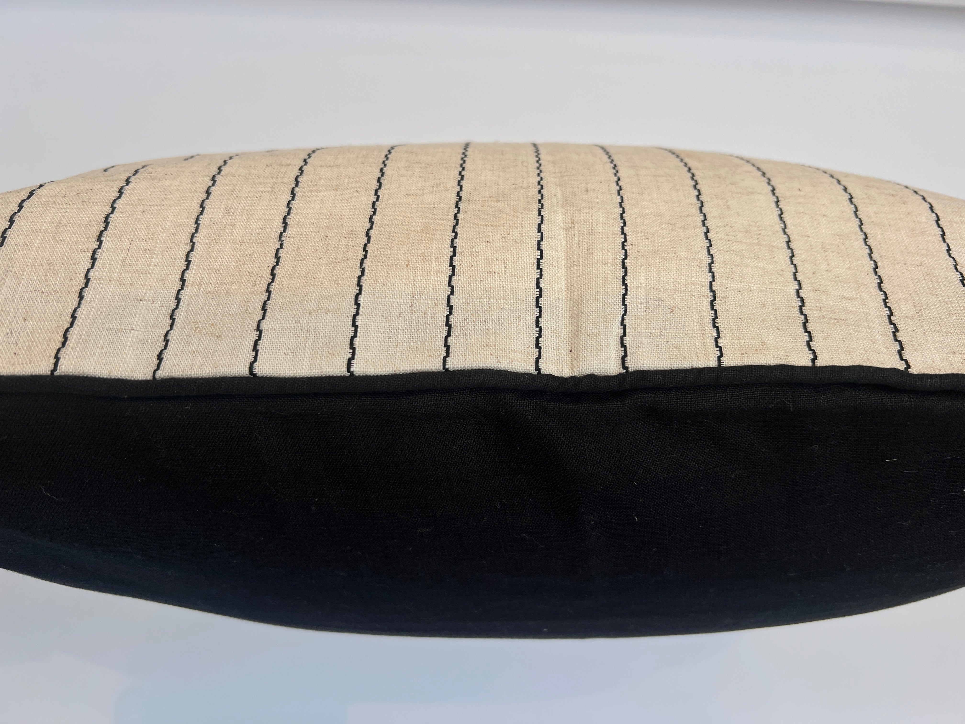 Noir Fine Stripe Cushion Cover Set