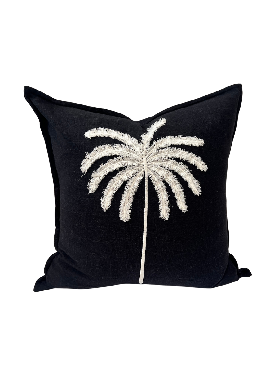 Palma Cushion Cover - Black