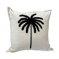 Palma Cushion Cover - Black on Ivory