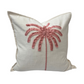 Palma Cushion Cover - Pink on Ivory