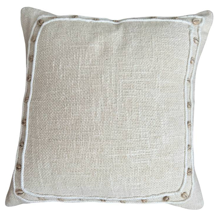 Shell decor cushion.