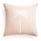 Grand Palm Cushion - Dusty Pink With White Palm